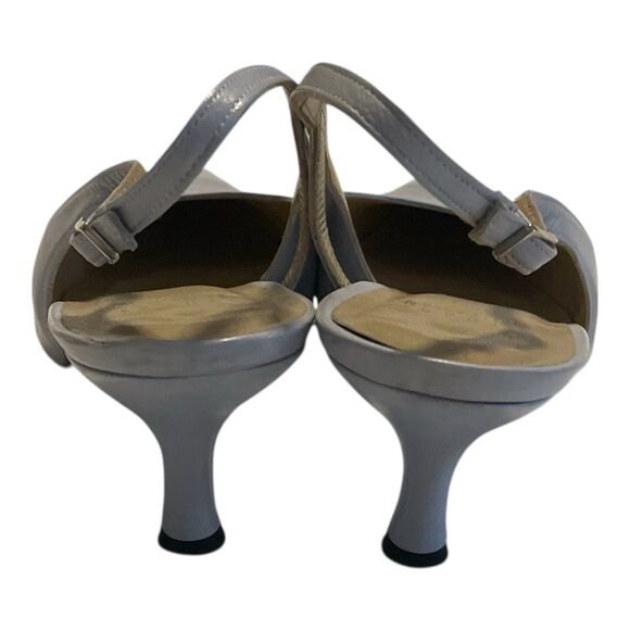 Stuart Weitzman Womens Vinnie ? Slingback Heels US 7.5 B Baby Blue Leather EUC - Picture 3 of 6